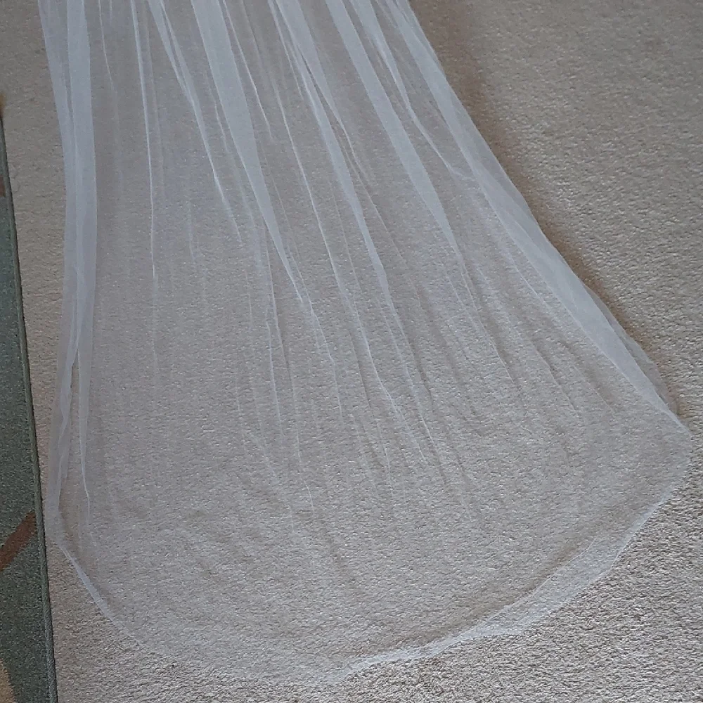 Elegant Ivory Cathedral Length Veil w/Comb